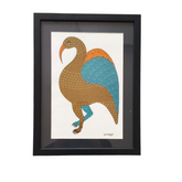 Mythical Bird - Hand Painted Gond Art